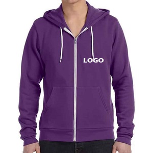 เสื้อขนแกะมีฮู้ดแบบซิปหนาสำหรับผู้ชาย380ก. ระบายอากาศได้ดีเป็นมิตรกับสิ่งแวดล้อมมีกระเป๋าจิงโจ้แบบแยกช่องเปิด - Product Image 1