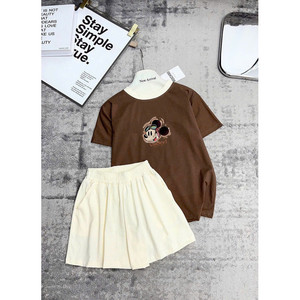 Bonito conjunto de dos piezas de algodón para mujer por encima de la rodilla XS Talla 40 "Producto - Product Image 4