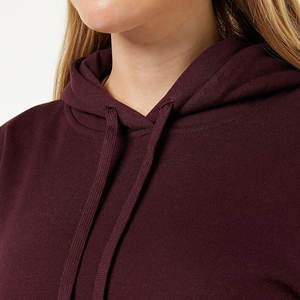 Sudadera con capucha bordada personalizada para mujer Sudadera de estilo callejero de gran tamaño de lana de algodón pesado para logotipo frontal de invierno - Product Image 2