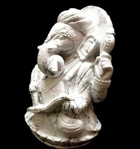 Estatua de Ganesha hecha a mano en estilo religioso, estatuilla de piedras preciosas naturales, piedra curativa de cristal, venta al por mayor, talla grabada de India - Product Image 4
