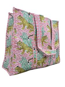 กระเป๋าโท้ทลายเสือพิมพ์มือสำหรับผู้หญิง, กระเป๋าโท้ทช้อปปิ้งพิมพ์ลายทำมือสำหรับผู้หญิง - Product Image 2