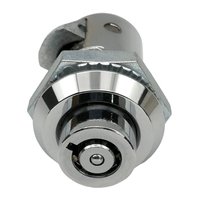 Serrures de cabinet industrielles en alliage de zinc Jucro DL254-1, chromées brillantes, 2 clés, ANSI Grade 3, entraxe 50 mm, serrure à pression