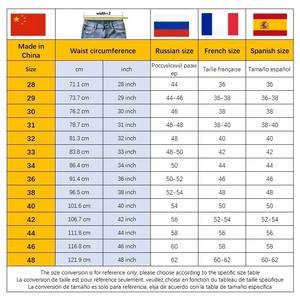 กางเกงยีนส์ทรงหลวมเอวกลางสำหรับผู้ชาย, กางเกงยีนส์สีดำทรงหลวมลำลองธุรกิจผ้ายืดขนาดพลัสไซส์42 44 46 48 50 - Product Image 4