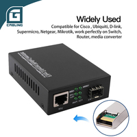 Convertisseur de fibre optique monomode multi-mode Gcabling, convertisseur de média, Poe Secureye 10gbe mm Sc-duplex Pcba de Chine pour la vidéo