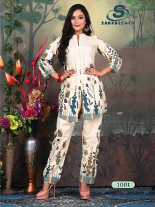 ชุดเสื้อผ้าฝ้ายคอตตอนพิมพ์ลายดอกไม้สไตล์ตะวันตกสำหรับใส่ในวันหยุดและสวมใส่ปกติสไตล์ตะวันตกผ้าที่ดีที่สุดโดยส่งออก - Product Image 6