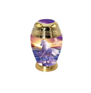 Urna de cremación de recuerdo de aluminio con tema de puesta de sol de tamaño y diseño personalizados para urnas de recuerdo de cenizas humanas - Product Image 5