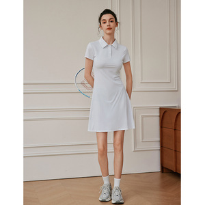 Falda de tenis para mujer, conjuntos de Fitness para gimnasio, cuello de Polo, acolchado, ropa de bola de pepinillo, vestido de tenis informal ajustado de alta calidad - Product Image 1