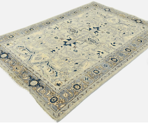 Tapis en laine noué à la main Oushak fait à la main, tapis vintage pour chambre à coucher, cuisine, chambre d'enfant, taille personnalisée 6x9, ensemble coloré pour la décoration de la maison - Product Image 2