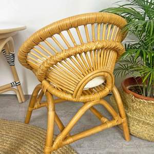 Vintage Organic Rattan Toddle <b>Chair</b> for <b>Kid</b> Room <b>Kid</b> Furniture Home Decor Wholesale Price High Quality - Product Image 2