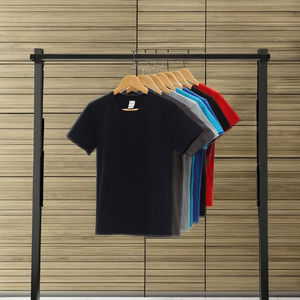 Venta al por mayor 200 gramos de color sólido camiseta personalizada 100% algodón Casual cómodo personalizable camiseta para hombres DDP envío - Product Image 1