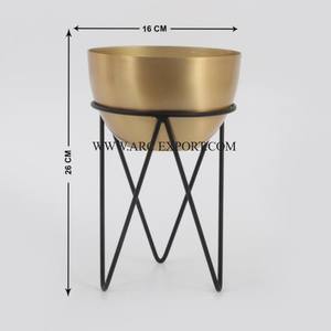 Maceta de Metal duradera con soporte de Color negro Material de latón de Calidad exclusiva elegante balcón Patio planta de casa para la venta - Product Image 4