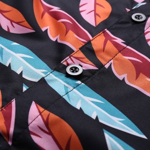 Vente en gros Ensemble de t-shirts hawaïens imprimés pour hommes, tenues de formation pour vacances à la plage, ensemble combiné d'été pour hommes - Product Image 3