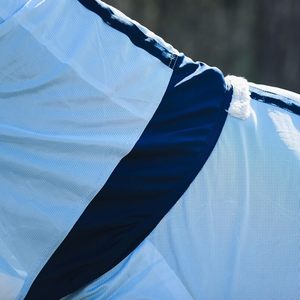 Grosir kuda berkuda berkuda tahan lama Mesh Combo lembar terbang dengan terpasang penutup leher perlindungan UV-biru terang-78 inci - Product Image 3