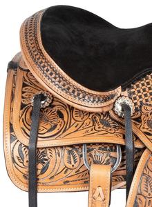 Juego de sillas de montar de cuero genuino de primera calidad, combinación perfecta para carreras de inglés de resistencia occidental para montar a caballo - Product Image 3