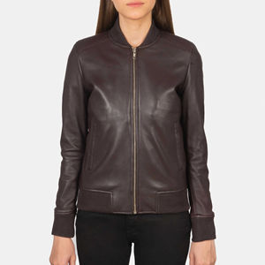 Venta al por mayor Chaquetas de las mujeres Ropa de moda Chaquetas de cuero genuino para las mujeres Venta caliente Chaquetas de cuero con estilo para las mujeres - Product Image 4