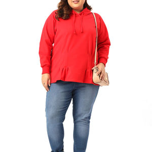 Sudaderas con Capucha Casuales de Alta Calidad para Mujer, Tallas Grandes, Modernas, 100% Algodón, Servicio OEM Personalizable - Product Image 5