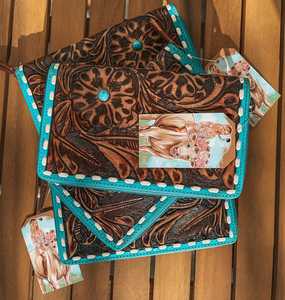 <b>Women</b> Accessories Fur Leather Western Wallet High Quality Leather <b>Bag</b> Hand Tooling <b>Messenger</b> <b>Bag</b> At Best Price - Product Image 2