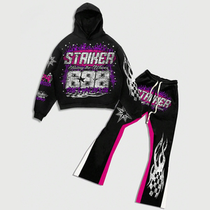 Personalizado DTG DTF impresión hombres chándal al por mayor ropa deportiva gimnasio traje entrenamiento fitness conjunto Atlético jogging traje - Product Image 1