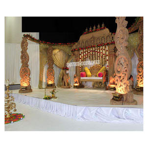 เวทีงานแต่งงานธีมมานาวารายสำหรับพิธีวัยแรกรุ่น ทำจากไฟเบอร์กลาสน้ำหนักเบา ขนาดสั่งทำได้ พร้อมมณฑป สำหรับตกแต่งงานแบบทิมอล - Product Image 1