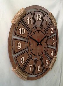 DESK WOODEN WALL CLOCK FOR ELEGANT HOME DECOR MODERN Bamboo <b>Body</b> with Natural Rosh for Wedding Occasions - Product Image 6