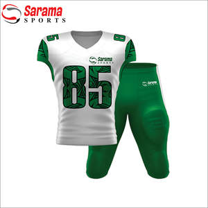 Venta al por mayor 100% poliéster fútbol americano uniforme Jerseys precio barato jóvenes conjuntos con sublimación número patrón - Product Image 1