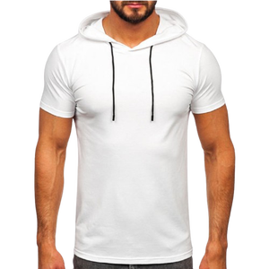 Sweat à capuche athlétique en molleton 100% coton pour homme, coupe ajustée, sans manches, pour la salle de sport, pour la saison d'automne - Product Image 5