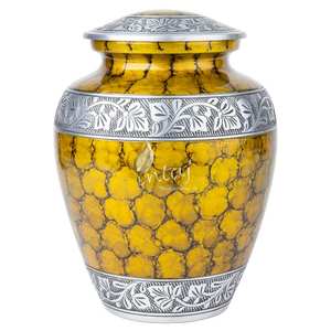 Handcrafted Urn for Human Ashes | Premium <b>Memorial</b> Keepsake | Premium Adult brass Urn Box - Product Image 1