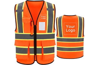 Chalecos DE SEGURIDAD impresos personalizados OEM con cinta de alta visibilidad disponibles para pedidos al por mayor y corporativos - Product Image 4