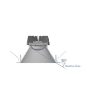 Plafonnier encastré LED moderne PKLED, COB anti-éblouissement, haute efficacité 100lm/W, usage commercial, dimmable, CRI élevé 90 70