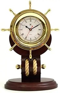 H.M.A artisanat nautique laiton noir classique Vintage Maritime Art déco mariage Quartz montre pour bureau à domicile - Product Image 5