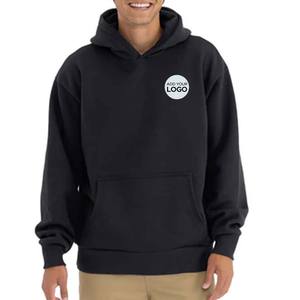 Sweat-shirts à capuche personnalisés avec logo en relief, mélange coton/polyester 50/50, unisexe, légers, en tissu bouclé tri-mélange - Product Image 4