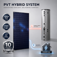 Panneau solaire hybride PVT 300W 2-en-1 : Générateur d'électricité et d'eau chaude pour laboratoire et usage domestique, personnalisable