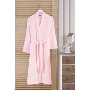 Bata de Baño Varol Dama Serie Clásica con Cuello Kimono, Suave y Transpirable de Modal, Bata de Mañana con Cintura Elástica y Estampado Animal para Dormir - Product Image 1