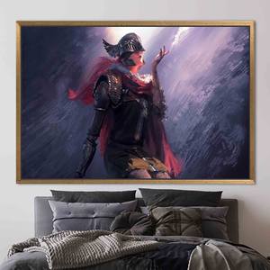 งานศิลปะบนผืนผ้าใบพิมพ์ลายสวยงามสำหรับตกแต่งห้องดูหนัง,1P:กรอบสีทอง - Product Image 1