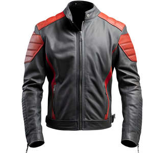 Blouson de moto en cuir unisexe coupe-vent de style européen, en cuir de vachette premium, sur mesure, toutes saisons, fournisseur en gros - Product Image 1