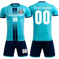 Conjunto de Camiseta de Fútbol con Pantalones Cortos, Diseño Personalizado, 100% Poliéster, Transpirable, de Secado Rápido, Nombre del Equipo Personalizado