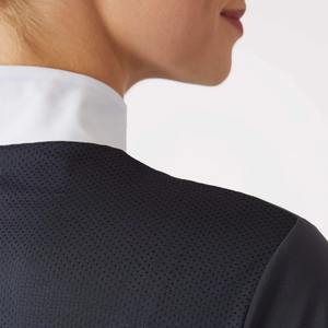 Chemise d'équitation à manches courtes avec logo personnalisé pour femmes, respirante, vêtements de performance pour l'équitation, compétitions sportives occidentales, luxe - Product Image 6