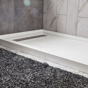 Plato de Ducha de Superficie Sólida para Baño, Base de Ducha SMC con Desagüe - Product Image 1