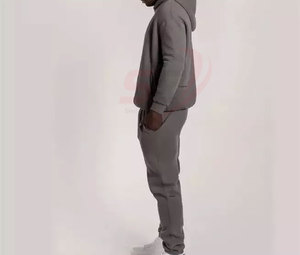 2023 Wholesale High Quality Custom Hooded Solid 100% Cotton Sweatsuit & <b>Jogging</b> Tracksuit for Men - Product Image 4
