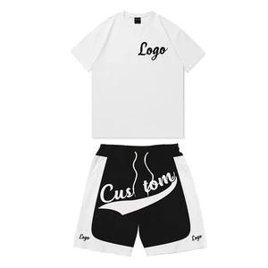 Streetwear d'été personnalisé à forte demande survêtement 100% coton pour hommes fabricant sérigraphie ensemble t-shirt et short - Product Image 1