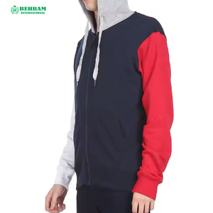Sweat à capuche unisexe OEM de haute qualité avec fermeture éclair, en molleton épais uni, en coton French Terry, respirant, séchage rapide, personnalisable avec logo - Product Image 2