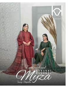 Lino de alta calidad Salwar Kameez Ropa de invierno Traje de mujer Estilo pakistaní Calidad de exportación para fiestas de India Pakistán - Product Image 5