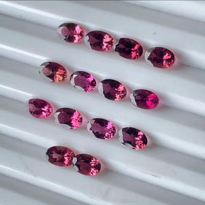 Turmalina Rosa Natural de Corte Ovalado 6x4mm Lote - Product Image 1