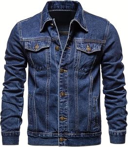 Veste en jean pour homme Veste en jean d'inspiration vintage avec plusieurs poches Lavable en machine en coton mélangé - Product Image 2