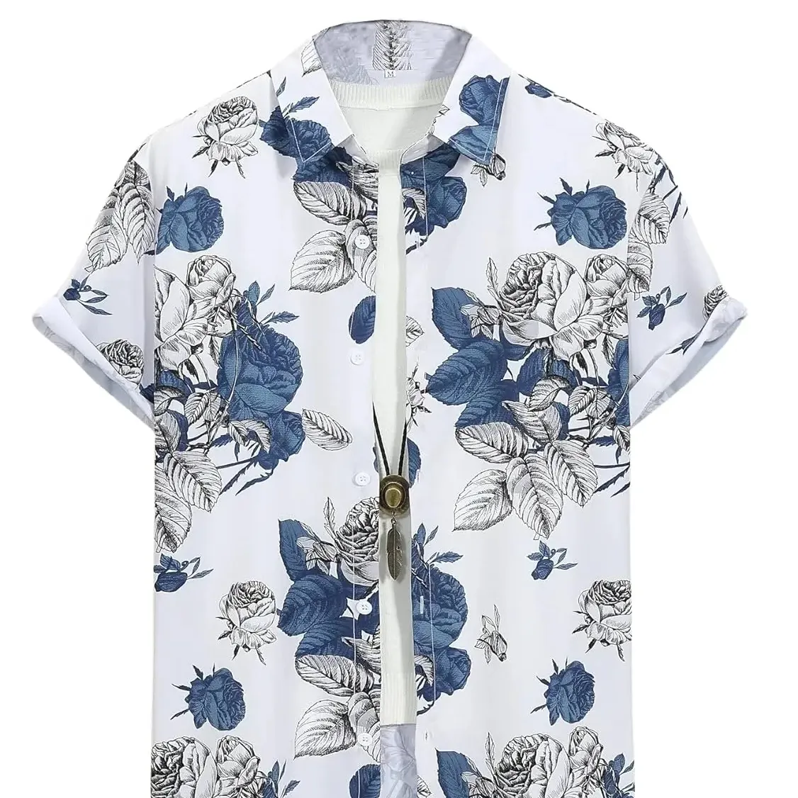 Camisas estampadas de algodón 100%, camisa ligera con estampado Floral para hombres y niños, ropa de verano para la playa