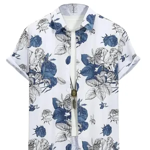 100% Cotton printed Shirts Light Weight Floral Printed Men's boys beach summer wear Shirt