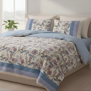 Juego de cama moderno con estampado floral, funda de edredón y fundas de almohada ecológicas (estampado de Albany), funda nórdica y fundas de almohada - Product Image 1
