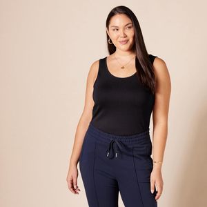 Camiseta sin Mangas Clásica para Mujer, Tejido Suave, Transpirable, Ligera, Fácil Movimiento, Forma Limpia, Sensación Fresca, Comodidad Diaria, Ajuste Moderno - Product Image 6