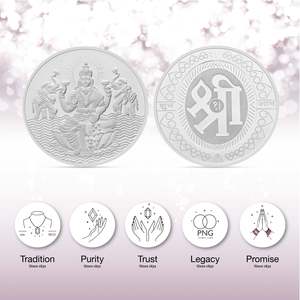 Pièce de monnaie en argent Laxmi Shree 10 grammes, objet de collection culturel, bijou - Product Image 3