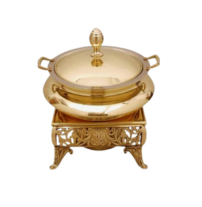 Chauffe-plat de service de qualité standard chauffe-plat métallique chauffe-plat en métal poli argenté cuisine d'hôtel restauration - Product Image 6